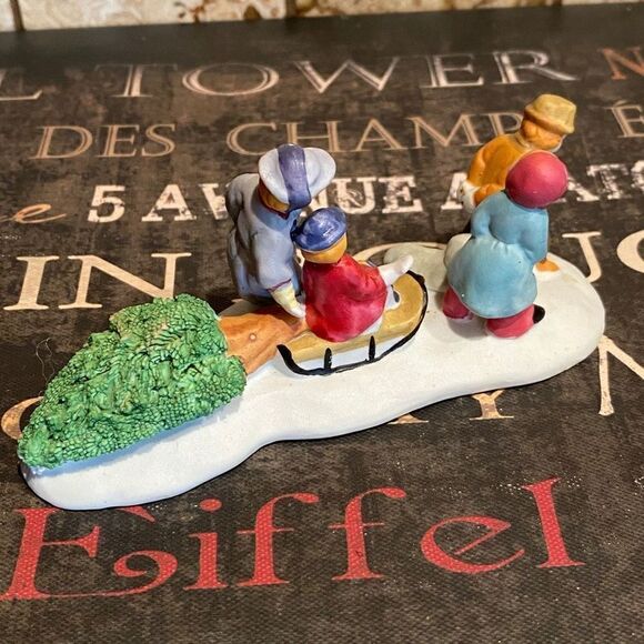 1992 Lemax Dickensvale "Bringing Home the Tree" Christmas Figure  #23053 - Picture 3 of 6